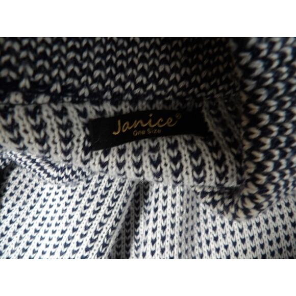 Janice Sweater Cardigan One Size Lagenlook Knit Kimono Style Blue Open Style - Picture 8 of 14